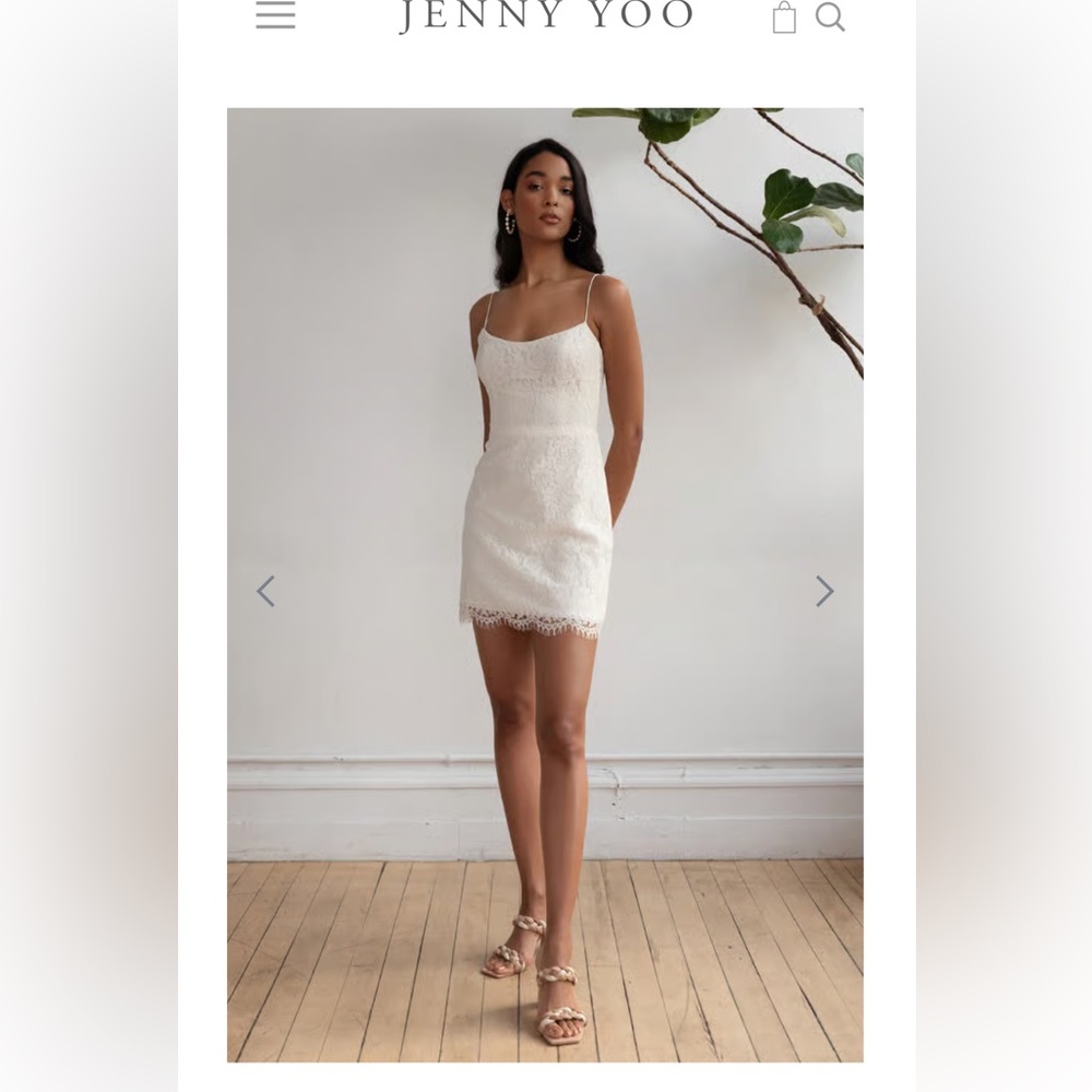 Jenny Yoo White Lace Mia Dress